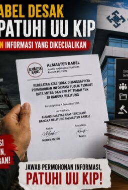 Data Mitra dan SPK Diminta Tak Kunjung Dijawab, ALMASTER Babel Desak PT Timah Patuhi UU KIP