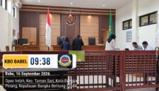 Caption : Sidang Praperadilan kasus alkes MOT RSUP Babel di PN Pangkalpinang
