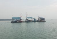 Polres Bangka Barat Tarik Tiga Ponton Tambang Ilegal yang Masih Parkir di Perairan Tembelok-Keranggan